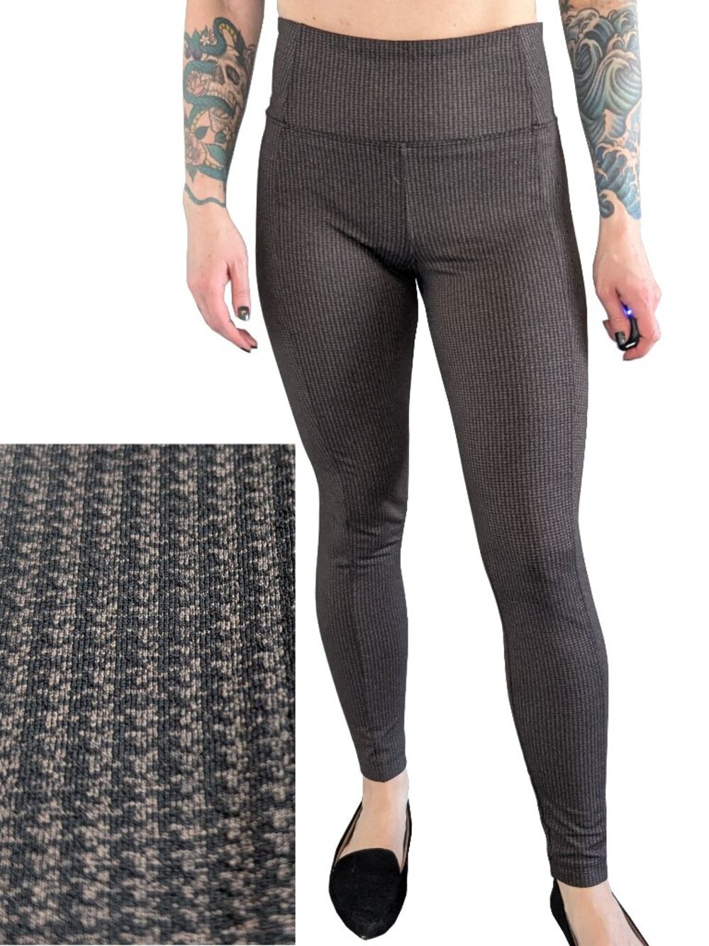 Athleta Delancey Houndstooth Tight Brown and Black | S